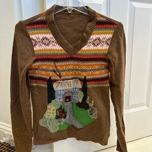 MaxMara Women's Vintage Patchwork Wool Sweater，S